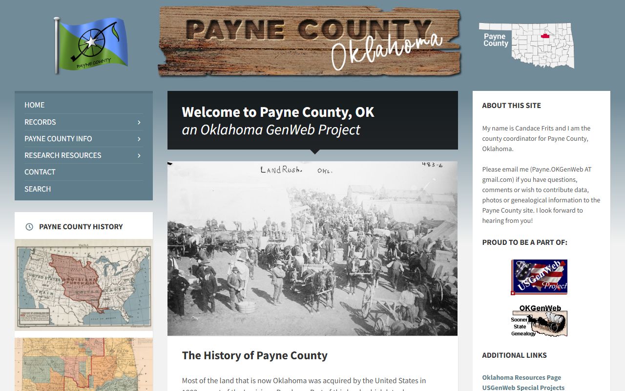 Payne County OKGenWeb genealogy records