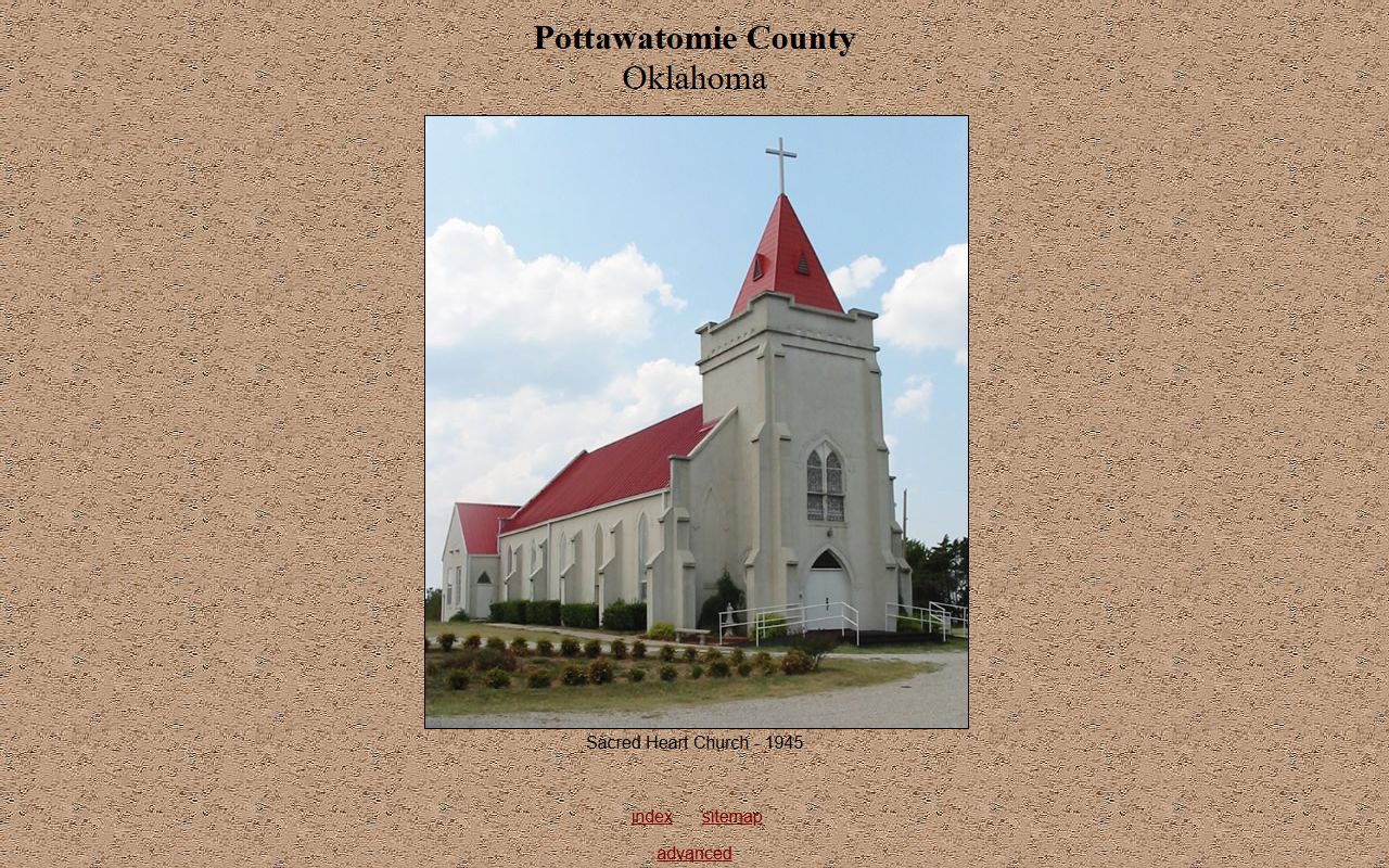 OKGenWeb Pottawatomie County genealogy records page